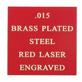 Red Brass Plated Steel Engraving Sheet Stock (12"x24"x0.015")
